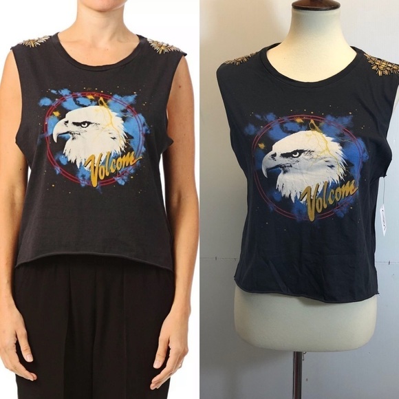 Volcom Tees Me Tank Top size S Vintage black - Picture 1 of 8